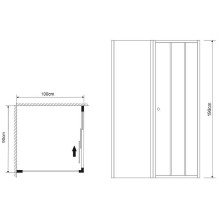 Душевой уголок Grossman Falcon 90х100 GR-D90-P100Fa профиль Хром стекло прозрачное