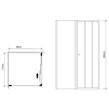 Душевой уголок Grossman Falcon 110х80 GR-D110-P80Fa профиль Хром стекло прозрачное