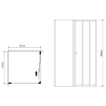 Душевой уголок Grossman Falcon 110х90 GR-D110-P90Fa профиль Хром стекло прозрачное