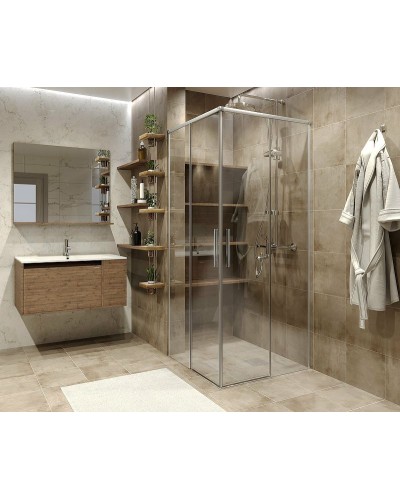 Душевой уголок Grossman Fly 90х90 GR-9090Fl профиль Хром стекло прозрачное