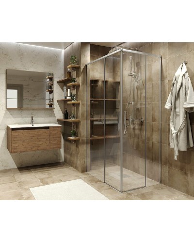 Душевой уголок Grossman Fly 70х90 GR-7090Fl профиль Хром стекло прозрачное