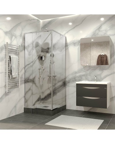 Душевой уголок Grossman Forta 100х100 GR-1010Fo профиль Хром стекло прозрачное