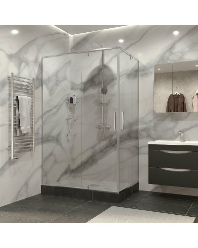 Душевой уголок Grossman Forta 120х80 GR-1280RFo профиль Хром стекло прозрачное