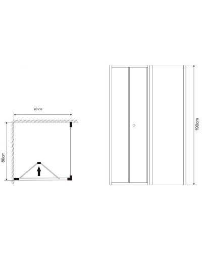 Душевой уголок Grossman Alba 80х80 GR-8080Al2 профиль Хром стекло прозрачное
