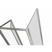 Душевой уголок Grossman Alba 90х90 GR-9090Al2 профиль Хром стекло прозрачное