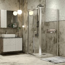 Душевой уголок Grossman Alba 90х90 GR-9090Al2 профиль Хром стекло прозрачное