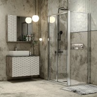 Душевой уголок Grossman Alba 100х80 GR-1080Al профиль Хром стекло прозрачное