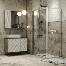 Душевой уголок Grossman Alba 100х80 GR-1080Al профиль Хром стекло прозрачное