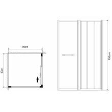 Душевой уголок Grossman Alba 90х90 GR-9090Al1 профиль Хром стекло прозрачное