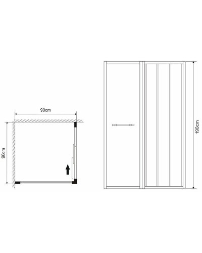 Душевой уголок Grossman Alba 90х90 GR-9090Al1 профиль Хром стекло прозрачное