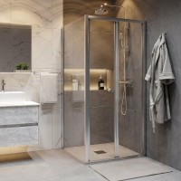 Душевой уголок Grossman Advans 80х80 GR-8080Ad профиль Хром стекло прозрачное