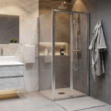 Душевой уголок Grossman Advans 100х100 GR-1010Ad профиль Хром стекло прозрачное