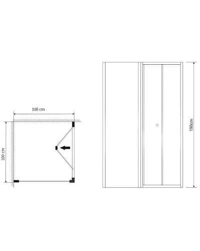 Душевой уголок Grossman Advans 100х100 GR-1010Ad профиль Хром стекло прозрачное