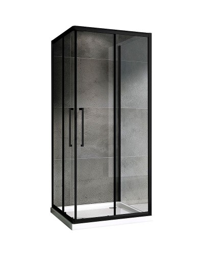 Душевой уголок Abber Schwarzer Diamant 80x80 AG02080BH-S80Bб профиль Черный стекло прозрачное