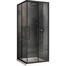 Душевой уголок Abber Schwarzer Diamant 80x80 AG02080BH профиль Черный стекло прозрачное