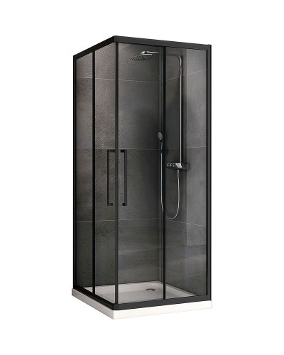 Душевой уголок Abber Schwarzer Diamant 80x80 AG02080BH профиль Черный стекло прозрачное