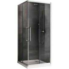 Душевой уголок Abber Schwarzer Diamant 100x100 AG02100H профиль Хром стекло прозрачное