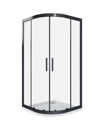 Душевой уголок Good Door Cofe R-80-C-B 80x80 КФ00001 профиль Черный стекло прозрачное