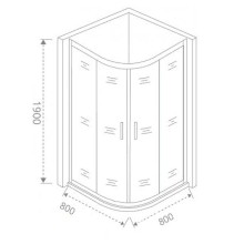 Душевой уголок Good Door Cofe R-80-C-B 80x80 КФ00001 профиль Черный стекло прозрачное