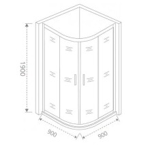 Душевой уголок Good Door Cofe R-90-C-B 90x90 КФ00002 профиль Черный стекло прозрачное