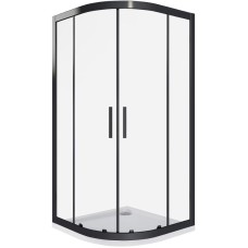 Душевой уголок Good Door Cofe R-100-C-B 100x100 КФ00003 профиль Черный стекло прозрачное