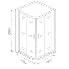 Душевой уголок Good Door Cofe R-100-C-B 100x100 КФ00003 профиль Черный стекло прозрачное