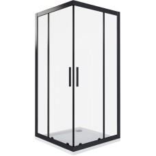 Душевой уголок Good Door Cofe CR-90-C-B 90x90 КФ00006 профиль Черный стекло прозрачное