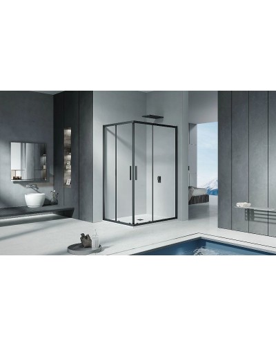 Душевой уголок Good Door Cofe CR-120-90-C-B 120x90 КФ00009 профиль Черный стекло прозрачное
