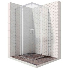 Душевой уголок Ambassador Kingston 80x80 14011119 профиль Хром стекло прозрачное