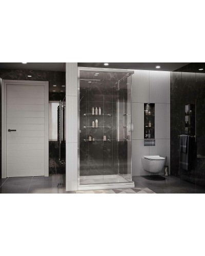 Душевой уголок Ambassador Kingston 80x80 14011119 профиль Хром стекло прозрачное