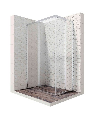 Душевой уголок Ambassador Kingston 120x90 14011122 профиль Хром стекло прозрачное