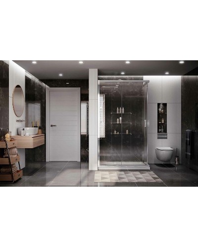 Душевой уголок Ambassador Kingston 120x90 14011122 профиль Хром стекло прозрачное