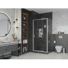 Душевой уголок Ambassador Elysium 80x90 111021102KX-90KX профиль Хром стекло прозрачное