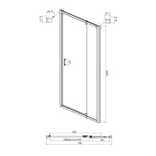 Душевой уголок Ambassador Elysium 80x100 111021102KX-100KX профиль Хром стекло прозрачное