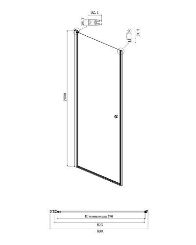 Душевой уголок Ambassador Elysium 90x100 111011110CX-100CX профиль Хром стекло прозрачное