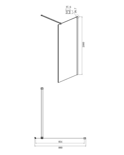 Душевой уголок Ambassador Elysium 100x90 111011111CX-90CX профиль Хром стекло прозрачное