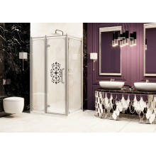 Душевой уголок Ambassador Royal 120x80 18015110-L профиль Хром стекло прозрачное с рисунком