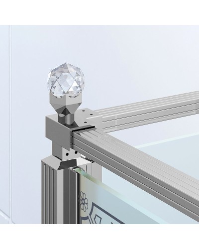 Душевой уголок Ambassador Royal 120x80 18015110-L профиль Хром стекло прозрачное с рисунком