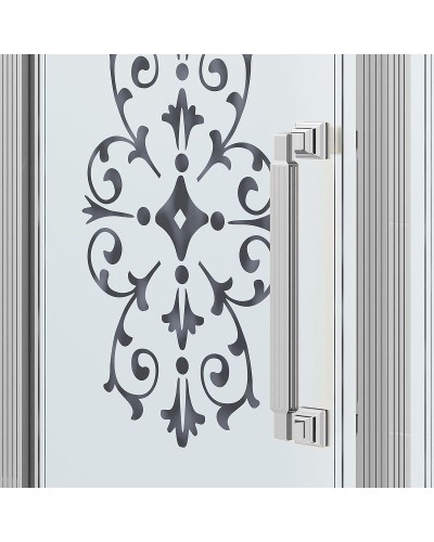 Душевой уголок Ambassador Royal 120x80 18015110-L профиль Хром стекло прозрачное с рисунком