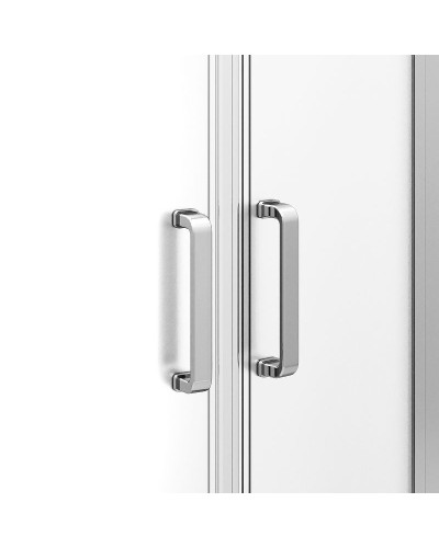 Душевой уголок Ambassador Royal 90x90 18015106 профиль Хром стекло белое с рисунком