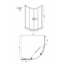 Душевой уголок Ambassador Royal 100x100 18015105 профиль Хром стекло белое с рисунком