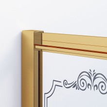 Душевой уголок Ambassador Royal 90x90 18015306 профиль Золото стекло белое с рисунком