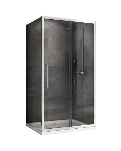 Душевой уголок Abber Schwarzer Diamant 120x80 AG30120H-S80 профиль Хром стекло прозрачное