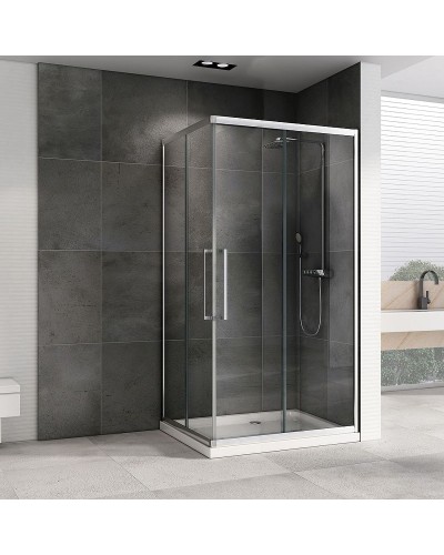 Душевой уголок Abber Schwarzer Diamant 120x90 AG02129H профиль Хром стекло прозрачное