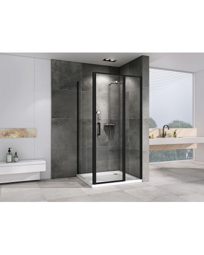 Душевой уголок Abber Sonnenstrand 120x90 AG04120BS-S90B профиль Черный стекло прозрачное