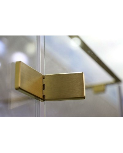 Душевой уголок Cezares Bellagio 120x100 BELLAGIO-AH-1-120/100-C-BORO профиль Золото брашированное стекло прозрачное