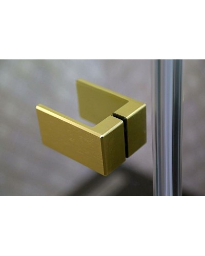 Душевой уголок Cezares Bellagio 120x80 BELLAGIO-AH-1-120/80-C-BORO профиль Золото брашированное стекло прозрачное