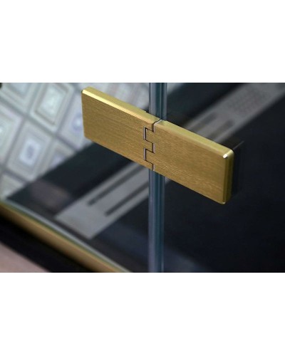 Душевой уголок Cezares Bellagio 140x80 BELLAGIO-AH-1-140/80-C-BORO профиль Золото брашированное стекло прозрачное