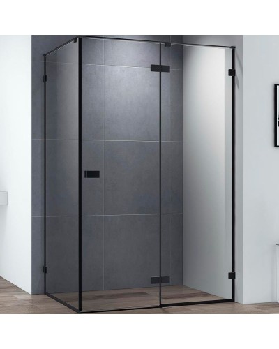 Душевой уголок Cezares Bellagio 120x90 BELLAGIO-AH-1-120/90-C-NERO профиль Черный матовый стекло прозрачное