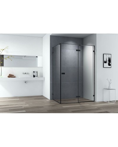 Душевой уголок Cezares Bellagio 120x90 BELLAGIO-AH-1-120/90-C-NERO профиль Черный матовый стекло прозрачное